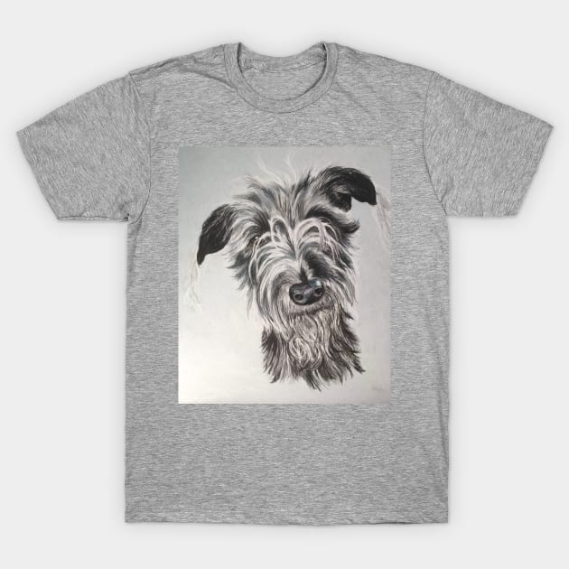 Scruffy Lurcher T-Shirt by Merlinsmates